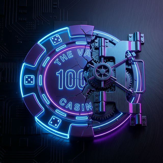 A single casino chip morphing into a locked vault, representing the 1x wagering restriction